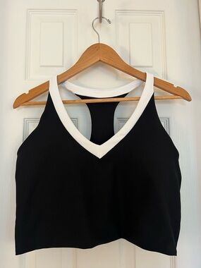 YPB SculptLUX Abercrombie & Fitch Black Tank with White V-Neck Trim